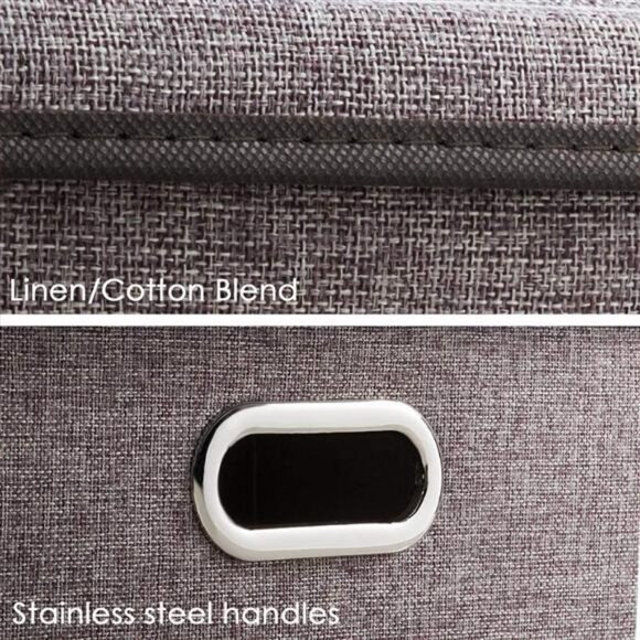 Large Collapsible Fabric Storage Bins with Lids [3-Pack](17.7x11.8x11.8